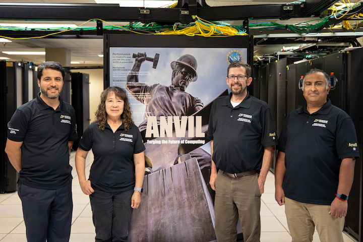 Anvil logo and researchers