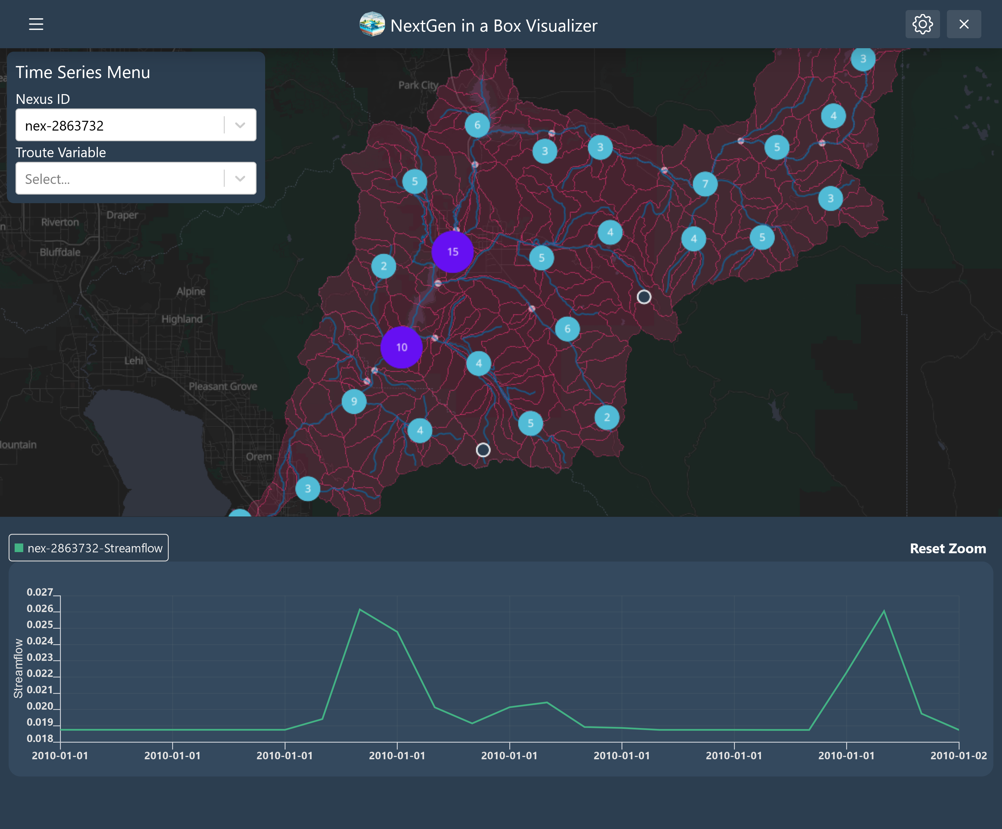CIROH application example interface