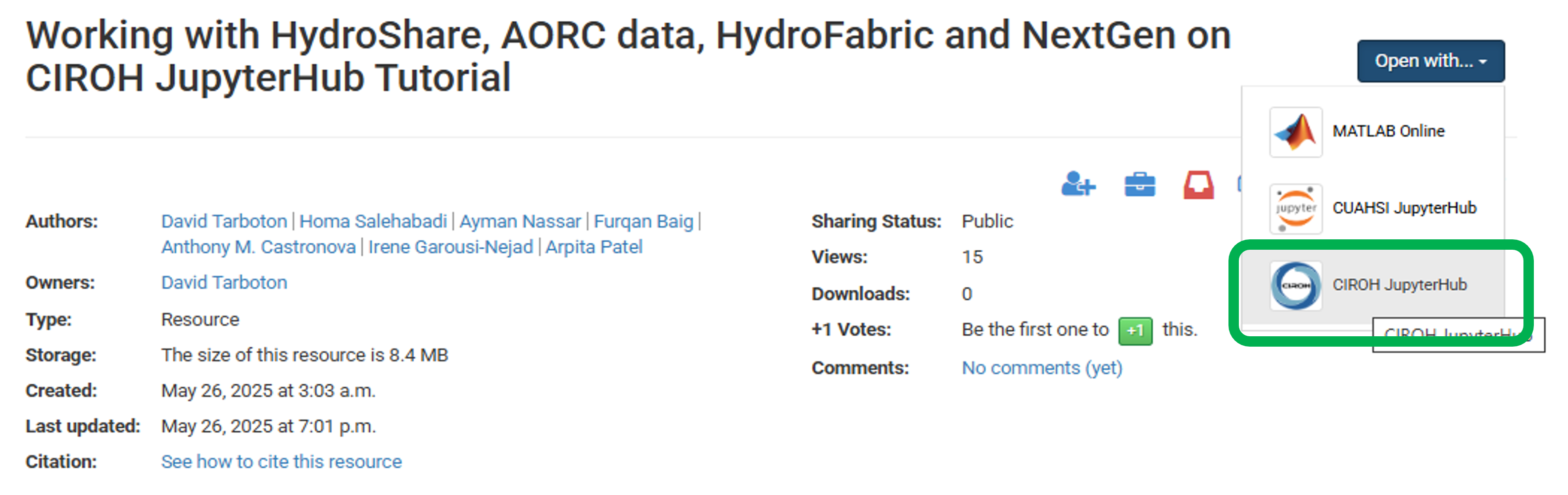 Opening with CIROH-2i2c JupyterHub