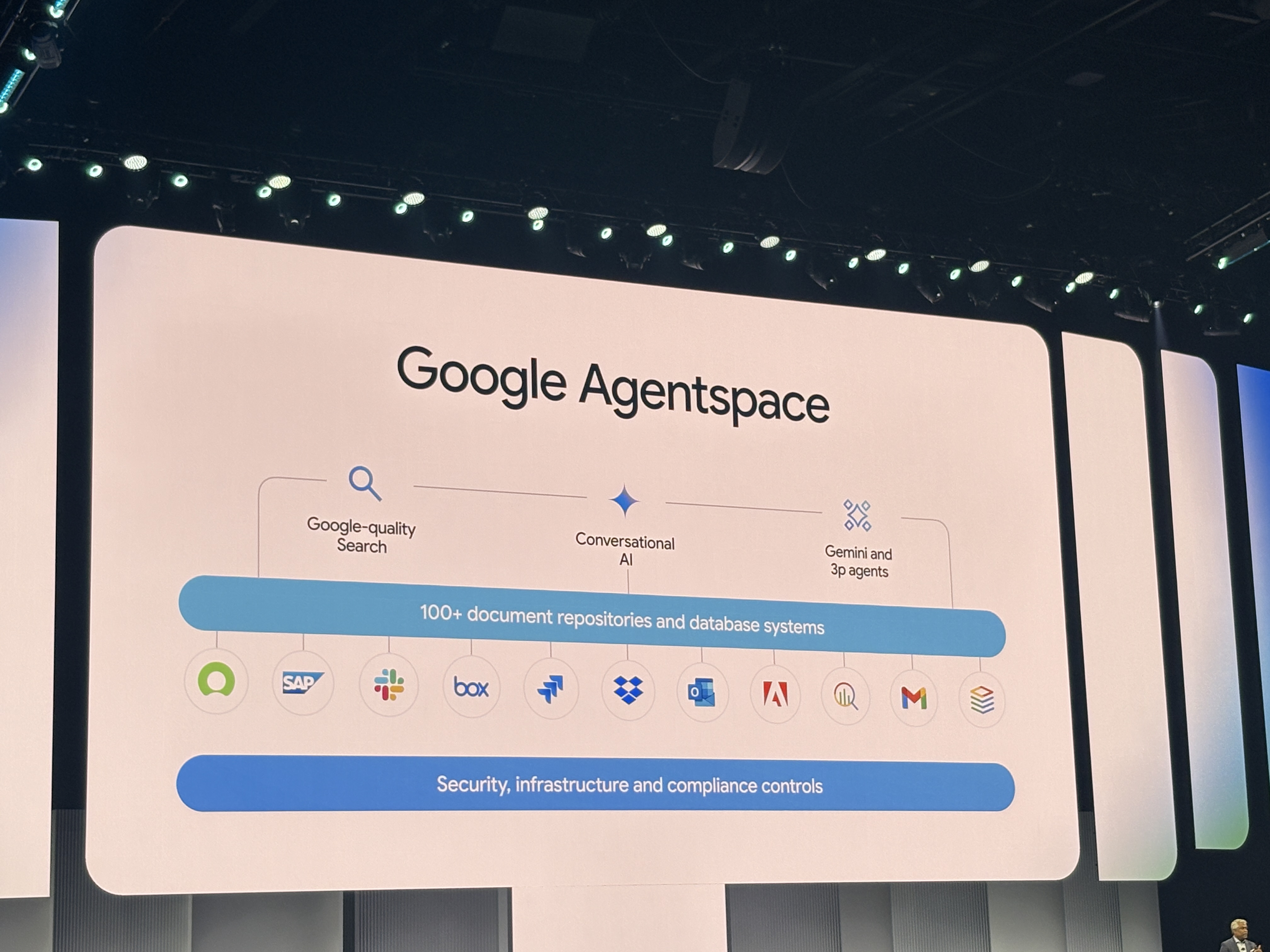 Slide announcing Google Agentspace