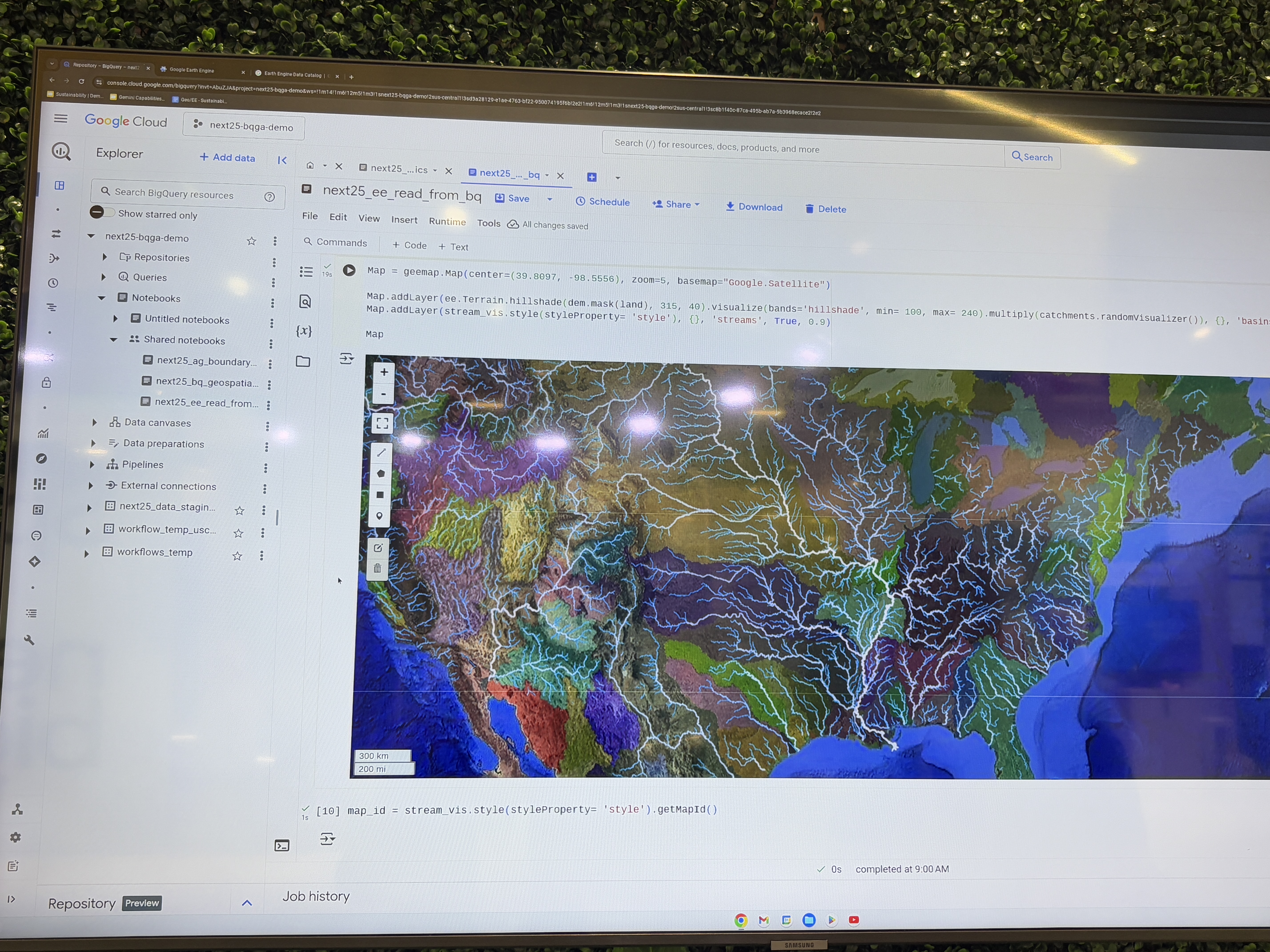 BigQuery and Earth Engine demo at Google Cloud Next conference