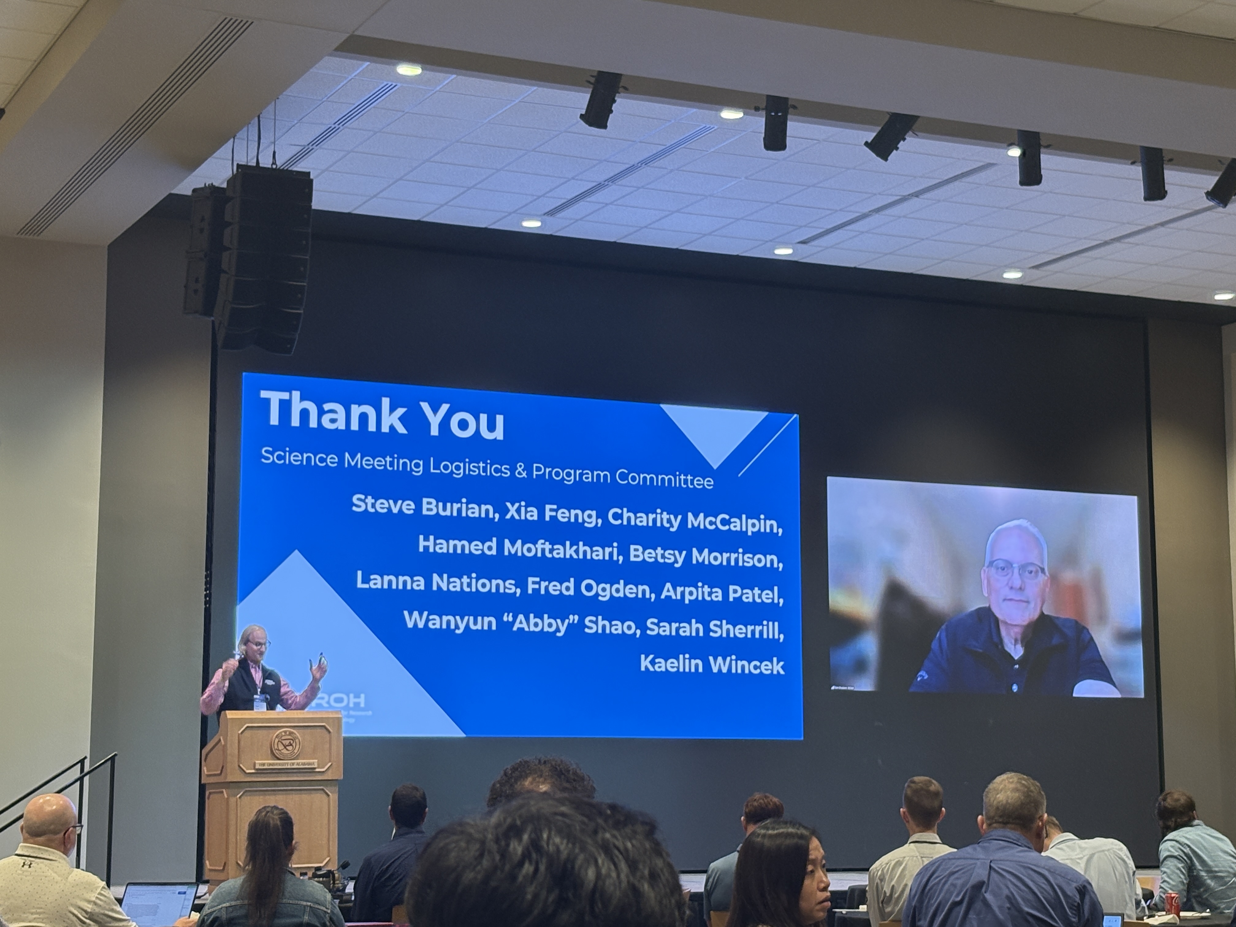 Dr. Steve Burian presenting at the CIROH science meeting